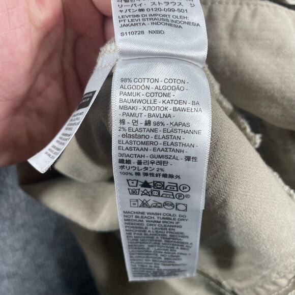 Levis Vintage Fit Button Up Work Shirt Men's XXL Beige Canvas Workwear Outdoor - Picture 11 of 13